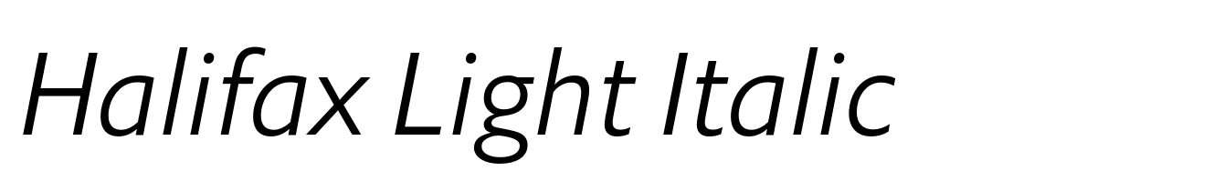 Halifax Light Italic